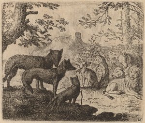 Les parents de Renard plaident pour lui, probablement vers 1645-1656 - Allart van Everdingen