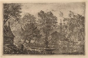 Barque à une Rive de Rivière, probablement vers 1645-1656
