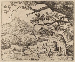 Le blaireau envoyé comme messager - Allart van Everdingen
