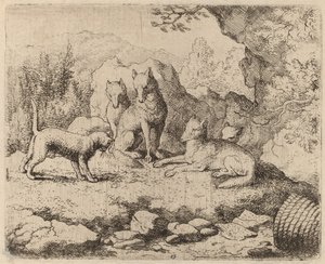 Le Chat envoyé comme messager, probablement vers 1645-1656 - Allart van Everdingen