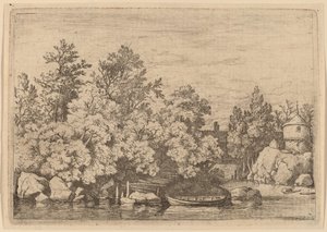 Le barrage de Cudgel et le pont couvert - Allart van Everdingen