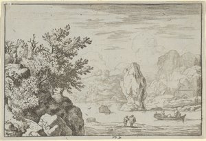 Le Rocher au milieu de la rivière, 17ème siècle - Allart van Everdingen