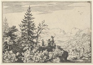 Les deux hommes sur la colline, 17e siècle