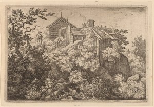 Trois cottages sur un rocher