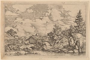 Trois chèvres à la rivière, probablement vers 1645-1656
