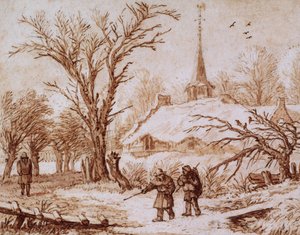 Voyageurs sur une route près d