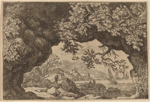 Vue à travers un rocher percé - Allart van Everdingen