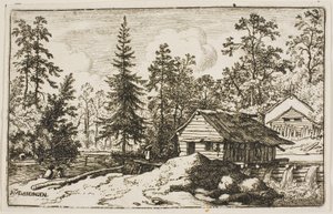 Femme regardant un skiff - Allart van Everdingen