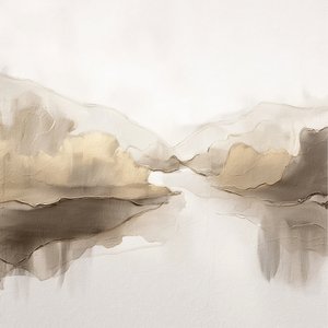 Paysage doré (abstrait) - Alma