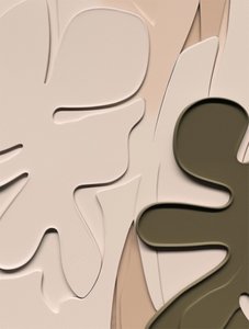 Feuilles abstraites et organiques - Alma