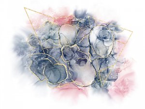 Résumé : Encre bleue et or