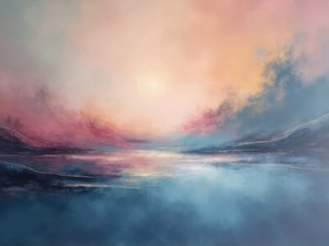 Paysage pastel onirique