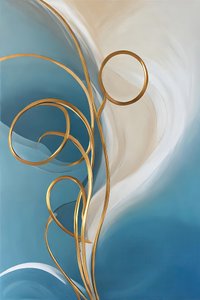 Courbes fluides et dorées