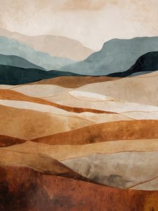 Paysage désertique en couches