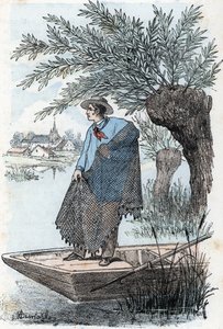 Pêche au filet Gravure de 