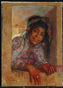 Fille à la fenêtre - Alphonse Etienne Dinet