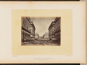 Barricade des Fédérés, place Vendôme et rue Castiglione.