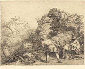 Allégorie du paysan et de la fortune - Alphonse Legros