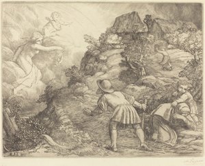 Le paysan et la fortune: Sujet allégorique