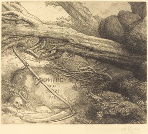 Avalanche : Frontispice du Triomphe de la mort - Alphonse Legros