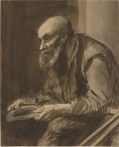 Mendiant avec des béquilles