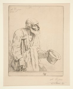 Mendiant avec des béquilles - Alphonse Legros