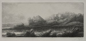 Cabane dans le marais - Alphonse Legros