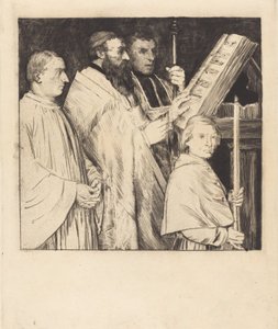 Choristes, 1ère planche Le lutrin - Alphonse Legros