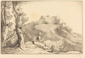 La ferme sur la colline - Alphonse Legros