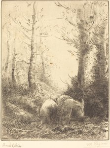 Le fermier et son âne - Alphonse Legros