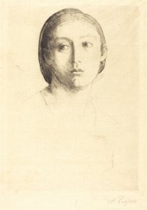 Tête de jeune fille - Alphonse Legros