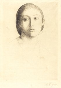 Tête de jeune fille - Alphonse Legros