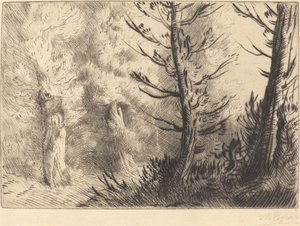 Dans la forêt de Fontainebleau - Alphonse Legros