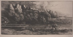 Paysage avec bateau - Alphonse Legros
