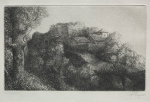 Paysage avec bâtiments
