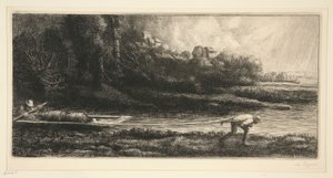 Paysage en bateau - Alphonse Legros