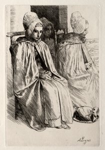 Paysanne dans le quartier de Boulogne - Alphonse Legros