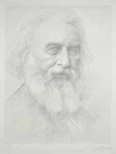 Portrait de Henry Wadsworth Longfellow (2e planche) - Alphonse Legros