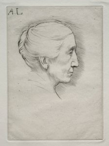 Portrait de Mme. Emily Hughes 1ère plaque - Alphonse Legros