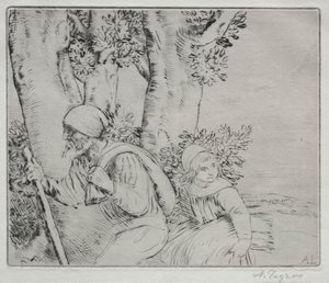 Retour des Champs (2ème planche) - Alphonse Legros