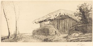 Bergerie sur le coteau - Alphonse Legros