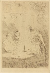 Le souper chez misère - Alphonse Legros