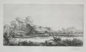 La Ferme sur la Rivière: Effet du Soir - Alphonse Legros