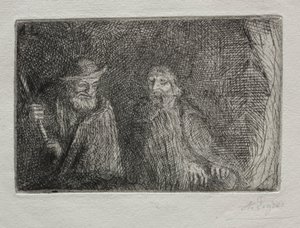 Les Deux Bergers - Alphonse Legros