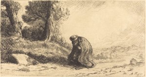 Un vagabond passant dans une ruelle - Alphonse Legros