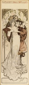 Maquette pour la lithographie "Programme 27 Octobre 1900", vers 1900 - Alphonse Mucha
