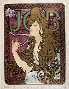 Affiche publicitaire pour Job Papier à Cigarettes - Alphonse Mucha