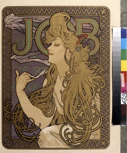 Affiche de publicité pour le papier de soie Job - Alphonse Marie Mucha