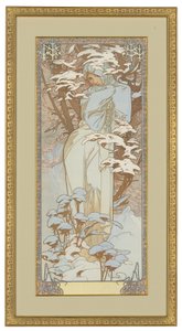 Les Quatre Saisons : Hiver, 1900 - Alphonse Mucha