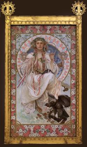 Portrait de Joséphine Crane Bradley en Slavia - Alphonse Mucha